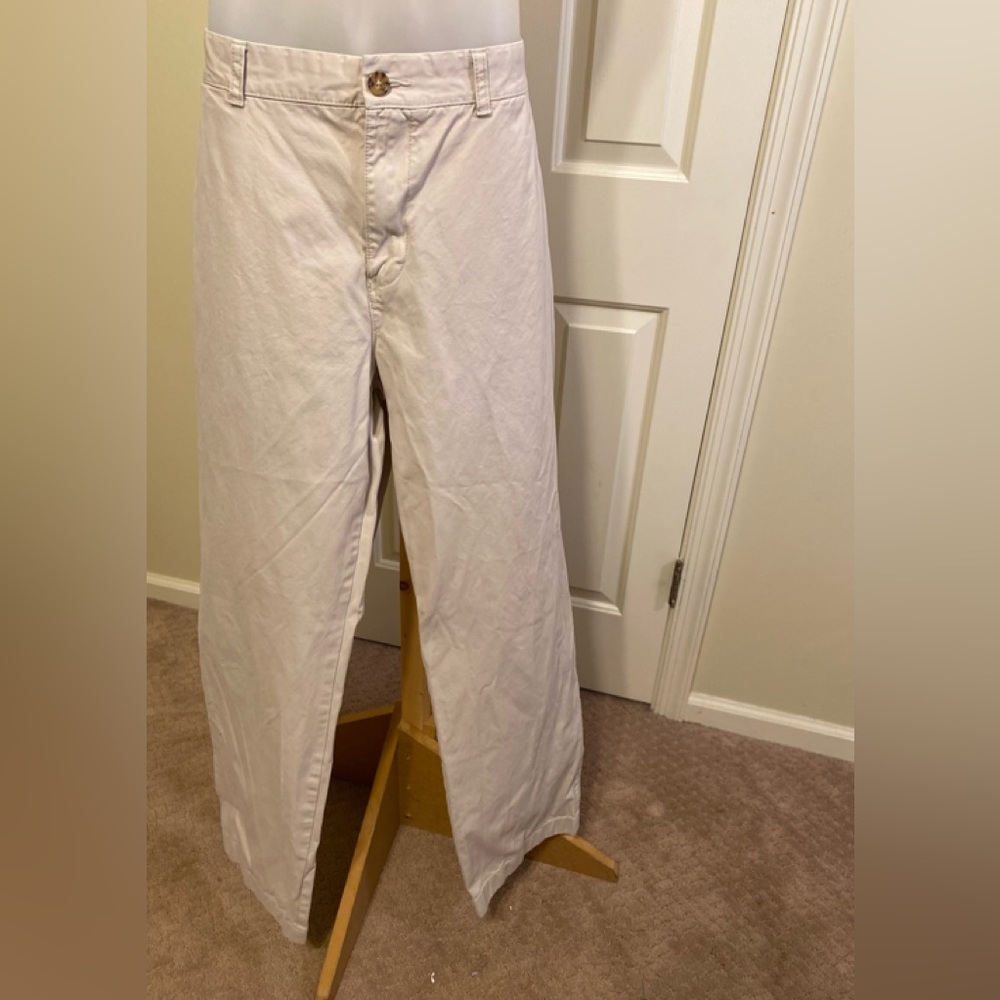 Tommy Hilfiger - Mens cream color high rise khaki pants, Size: 38/34